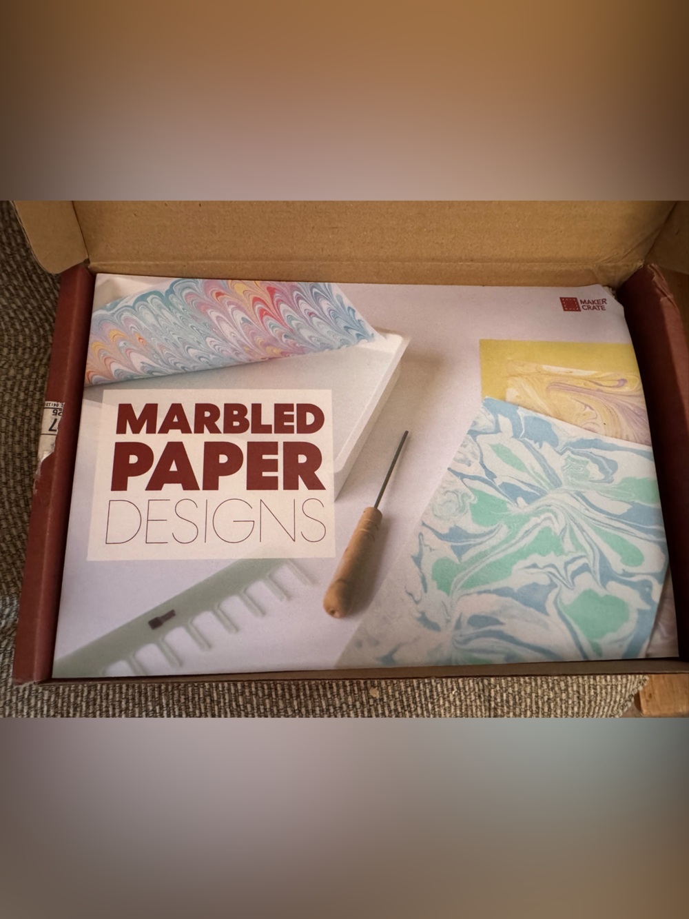 Marbled Paper Designs Kit - Multicolor
